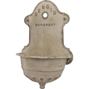 imageCreative CoOp Metal WallMounted Planter with Distressed Finish GreenDistressed Cream
