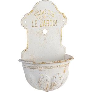 imageCreative CoOp Metal WallMounted Planter with Distressed Finish GreenWhite