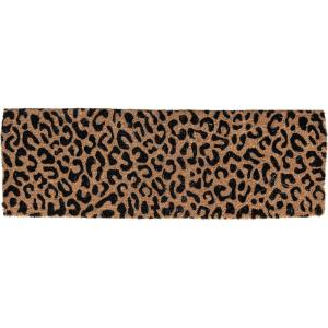 imageCreative CoOp Natural Coir Double Doormat with Leopard Print Natural