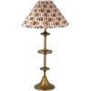 imageCreative CoOp 1575 in Round Metal Table Lamp with Pleated Cotton 40 Watts Bulb Maximum Antique Brass and Multi