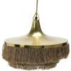 imageCreative CoOp Boho 2Tier Metal Chandelier with Fringe Taupe