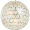 imageCreative CoOp Capiz Honeycomb Globe Chandelier Pendant Light Capiz White Seashells with Antique Gold
