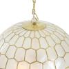 imageCreative CoOp Capiz Honeycomb Globe Chandelier Pendant Light Capiz White Seashells with Antique Gold