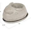 imageCreative CoOp Cement Rabbit Planter with Saucer Set of 2 Pieces