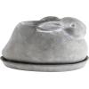 imageCreative CoOp Cement Rabbit Planter with Saucer Set of 2 Pieces
