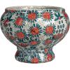 imageCreative CoOp Decorative Printed TerraCotta Footed Planter and Crackle Glaze Multicolor