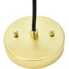 imageCreative CoOp Embossed Glass Shade Lamp with Brass Accents Clear and Gold PendantAmber