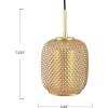 imageCreative CoOp Embossed Glass Shade Lamp with Brass Accents Clear and Gold PendantAmber