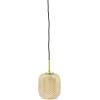 imageCreative CoOp Embossed Glass Shade Lamp with Brass Accents Clear and Gold PendantAmber
