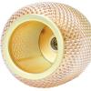 imageCreative CoOp Embossed Glass Shade Lamp with Brass Accents Clear and Gold PendantAmber
