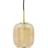 imageCreative CoOp Embossed Glass Shade Lamp with Brass Accents Clear and Gold PendantAmber
