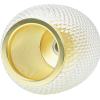 imageCreative CoOp Embossed Glass Shade Lamp with Brass Accents Clear and Gold PendantClear