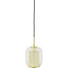 imageCreative CoOp Embossed Glass Shade Lamp with Brass Accents Clear and Gold PendantClear