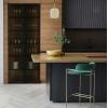 imageCreative CoOp Embossed Glass Shade Lamp with Brass Accents Clear and Gold PendantClear