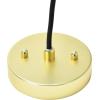 imageCreative CoOp Embossed Glass Shade Lamp with Brass Accents Clear and Gold PendantClear