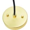 imageCreative CoOp Embossed Glass Shade Lamp with Brass Accents Clear and Gold PendantSmoke
