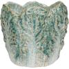imageCreative CoOp Embossed Stoneware Cabbage Planter with Reactive Glaze Green