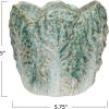 imageCreative CoOp Embossed Stoneware Cabbage Planter with Reactive Glaze Green