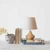 imageCreative CoOp Eucalyptus Wood Table Lamp with Linen Shade Natural