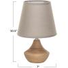 imageCreative CoOp Eucalyptus Wood Table Lamp with Linen Shade Natural