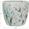 imageCreative CoOp Large TerraCotta Planter with Crackle Glaze Blue