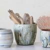 imageCreative CoOp Large TerraCotta Planter with Crackle Glaze Blue