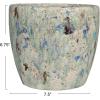 imageCreative CoOp Large TerraCotta Planter with Crackle Glaze Blue