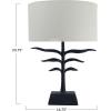 imageCreative CoOp Leaf Shaped Table Lamp with Fabric Shade Black and Natural