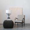 imageCreative CoOp Leaf Shaped Table Lamp with Fabric Shade Black and Natural