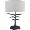 imageCreative CoOp Leaf Shaped Table Lamp with Fabric Shade Black and Natural