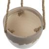 imageCreative CoOp Medium White Stoneware Hanging Planter with Jute RopeMedium