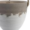 imageCreative CoOp Medium White Stoneware Hanging Planter with Jute RopeMedium