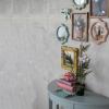 imageCreative CoOp Metal Poppy Flower Candle Holder in Cement Pot Distressed White and Green