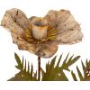 imageCreative CoOp Metal Poppy Flower Candle Holder in Cement Pot Distressed White and Green