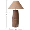 imageCreative CoOp Reclaimed Wood Swivel Neck Table Lamp with Jute Shade Natural