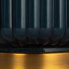 imageCreative CoOp Ribbed Glass Table Lamp with Tapered Drum Shade GreenDeep Blue