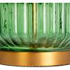 imageCreative CoOp Ribbed Glass Table Lamp with Tapered Drum Shade GreenGreen