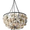 imageCreative CoOp Round Oyster Shell Chandelier with 2 Lights1Tier