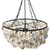 imageCreative CoOp Round Oyster Shell Chandelier with 2 Lights1Tier