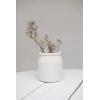 imageCreative CoOp Round TerraCotta Crock with Distressed Volcano Glaze White