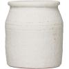imageCreative CoOp Round TerraCotta Crock with Distressed Volcano Glaze White
