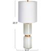 imageCreative CoOp Stacked Glass Base Table Lamp with Cotton Drum Shade White