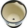imageCreative CoOp Stoneware Planter with Saucer ampamp Wax Relief White Swiss Cross Black Set of 2 Holds 4quot Pot Each One Will Vary