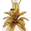 imageCreative CoOp Tropical Metal Base Table Lamp with Pineapple Detail and Shade White and Gold