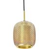 imageCreative CoOp Embossed Glass Shade Lamp with Brass Accents Clear and Gold PendantAmber
