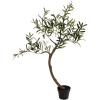 imageCreative CoOp Faux Olive Tree in Plastic Pot Green
