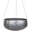 imageCreative CoOp Grey ampamp Gold Hanging Iron Planter1125 Round