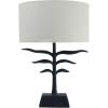 imageCreative CoOp Leaf Shaped Table Lamp with Fabric Shade Black and Natural