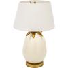 imageCreative CoOp Tropical Metal Base Table Lamp with Pineapple Detail and Shade White and Gold