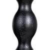 imageCreative CoOp 3Tier Curved Accent Table with Beveled Shelves and Doweled Legs Matte Black FinishBlack